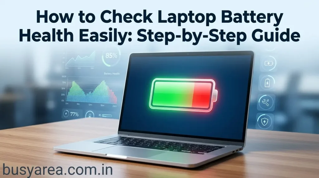 how to check battery health in laptop 