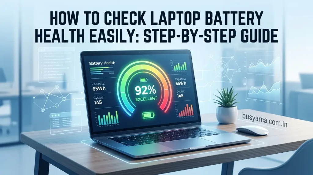 how to check battery health in laptop