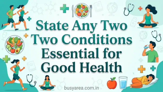 state any two conditions essential for good health