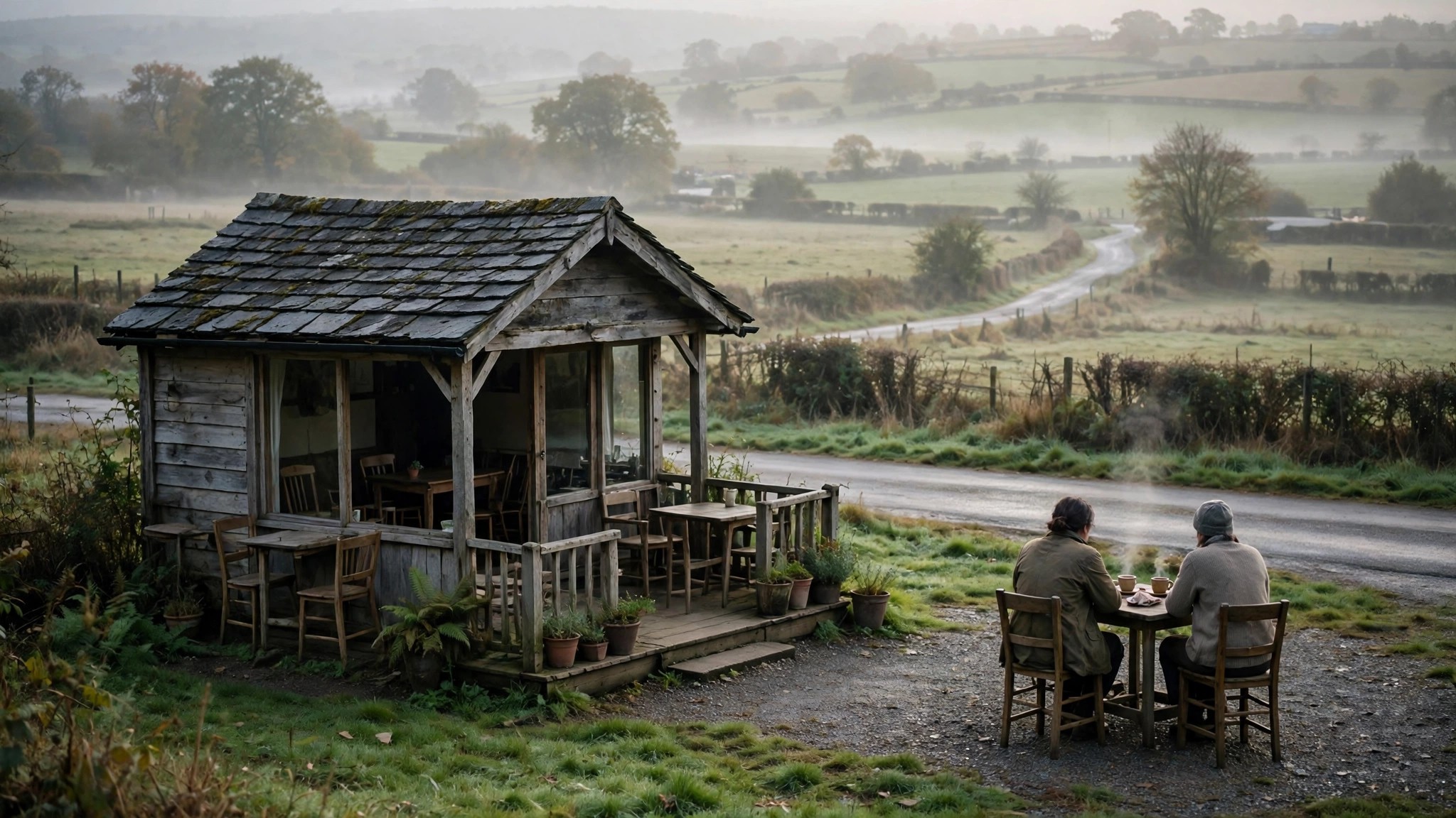 A small rural cafe with very few visitors, one reason Google Maps popular times is not showing