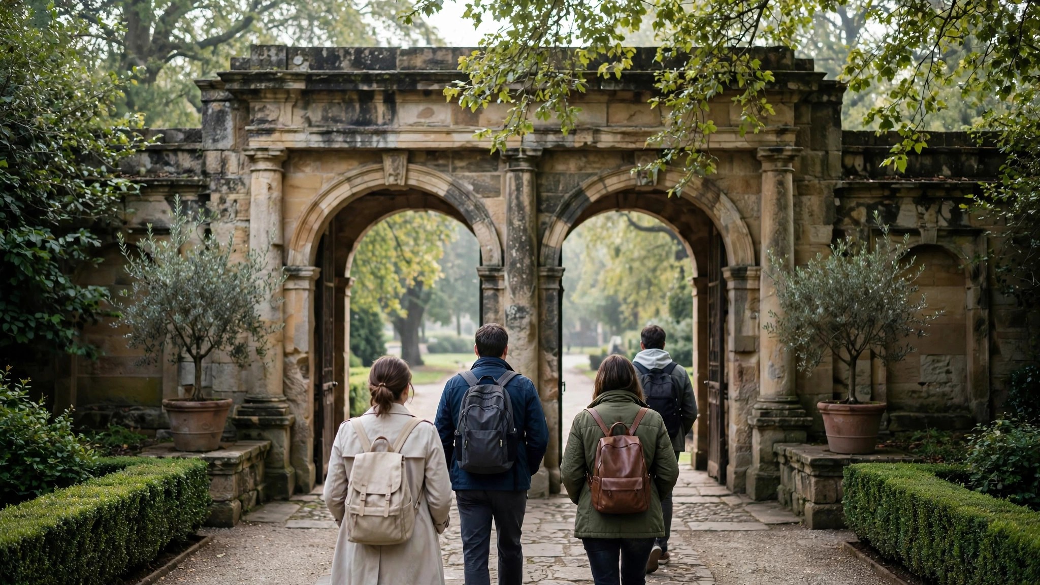 A calmer midweek entrance to a popular attraction, far from as busy as it gets